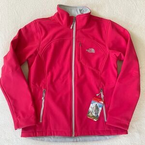 New NWT North Face Apex Bionic Womens Jacket Rose Red Large Windproof C771DOS